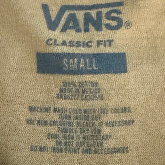 Vans T-Shirt Men’s Small Tan Classic Fit - Picture 5 of 6
